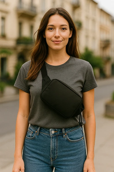 UTX GROVUXA LITE Unisex Günlük Bel/Omuz Çantası (SİYAH) - 4