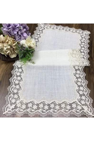 OYA home Mini Papatya Dantelli Oda Takımı -5 Parça - 4