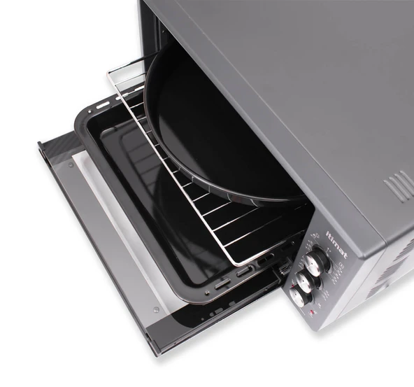 Itimat 8032 50LT Timerli Termostat Turbo Fanlı Çift Camlı Fırın Titanyum - 4
