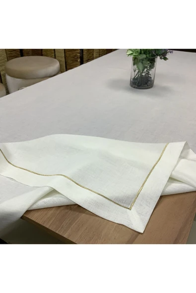 OYA home Gold Tek Sıra Pikolu Masa Örtüsü ve Ranır Set - 2 parça