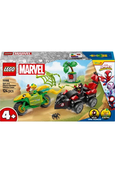 LEGO ® Marvel Spin ve Electro Dinozor Aracı Takibi 11198 - 4+ Yaratıcı Oyuncak Yapım Seti (124 Parça) - 3