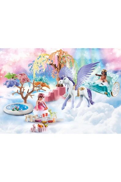 Playmobil Magic 71246 Pegasus Arabası Ile Piknik, Büyük Çocuk Taçlı, 4 Yaşından Büyük Çocuklar Için - 2