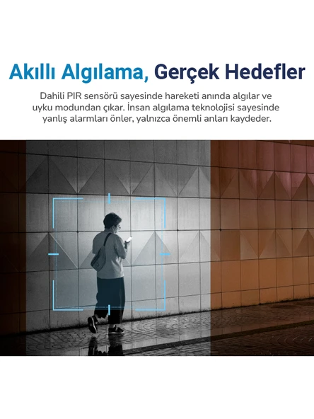 Hybrone Hold İç ve Dış Ortam Bataryalı Wi-Fi Akıllı Kamera, Renkli Gece Görüşü, Siren ve Işığı ile Aktif Caydırıcılık, - 5