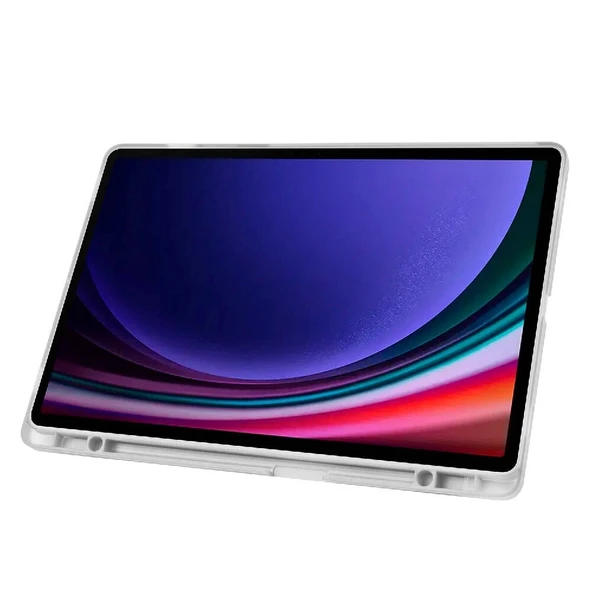 Galaxy Tab S9 FE Plus Kılıf Zore Tri Folding Kalem Bölmeli Standlı Kılıf - 6