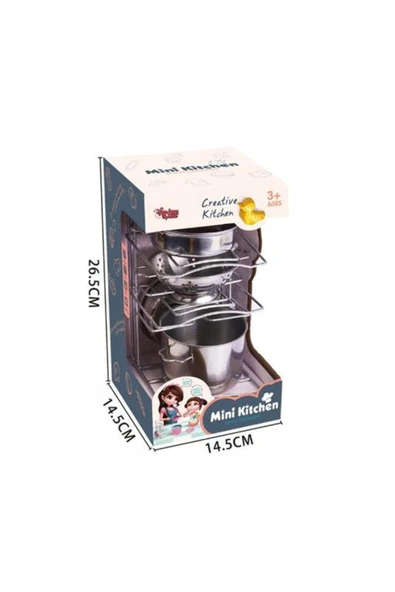 VARDEM OYUNCAK Vardem 7 Parça Raflı Çelik Tencere Tava Seti - 2