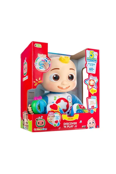 GIOCHI PREZIOSI Coco-melon Eğitici Sesli Discover Play JJ Doll Etkileşimli Elektronik Bebek - 2