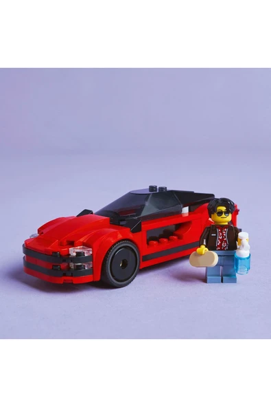 LEGO ® City Kırmızı Spor Araba 60448 - 5+ Yaratıcı Oyuncak Yapım Seti (109 Parça) - 6