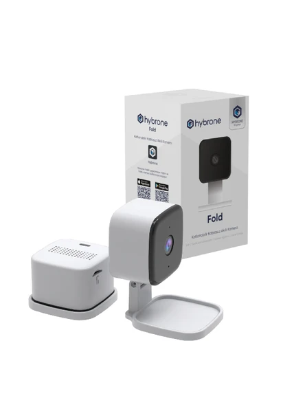 Hybrone Fold Katlanabilir Wi-Fi Akıllı Kamera, İnsan Algılama Çift Yönlü Sesli Görüşme, Hareket Algılama, Siren Özelliği