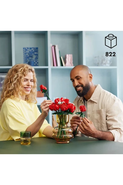 LEGO ® Botanicals Gül Buketi 10328 - 18+ Dekoratif Çiçek Model Yapım Seti (822 Parça) - 8