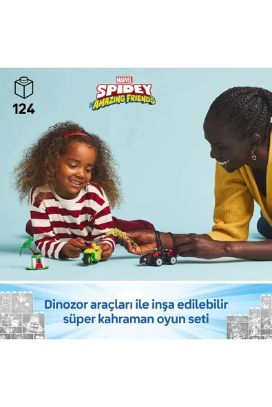 LEGO ® Marvel Spin ve Electro Dinozor Aracı Takibi 11198 - 4+ Yaratıcı Oyuncak Yapım Seti (124 Parça) - 5