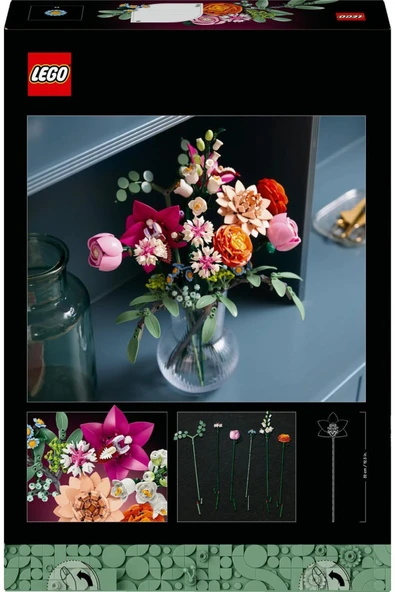 LEGO ® Botanicals Pembe Çiçek Buketi 10342 - 18+ Çiçek Model Yapım Seti (749 Parça) - 4