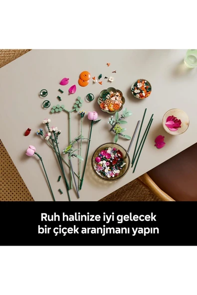 LEGO ® Botanicals Pembe Çiçek Buketi 10342 - 18+ Çiçek Model Yapım Seti (749 Parça) - 7