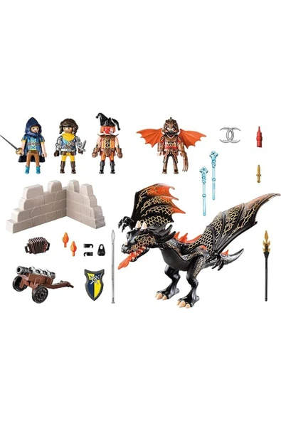 Orqinel Playmobil 70904 Novelmore Şövalyeleri Ejderha Saldırısı, Ortaçağ Kalesi ve Şövalyeler Oyuncağı, eğle - 3