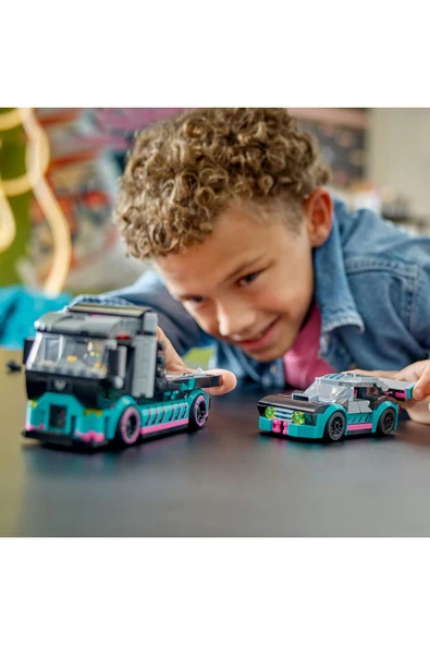 LEGO ® City Yarış Arabası ve Araba Taşıyıcı Kamyon 60406 - 6+ Yaratıcı Oyuncak Yapım Seti (328 Parça) - 4