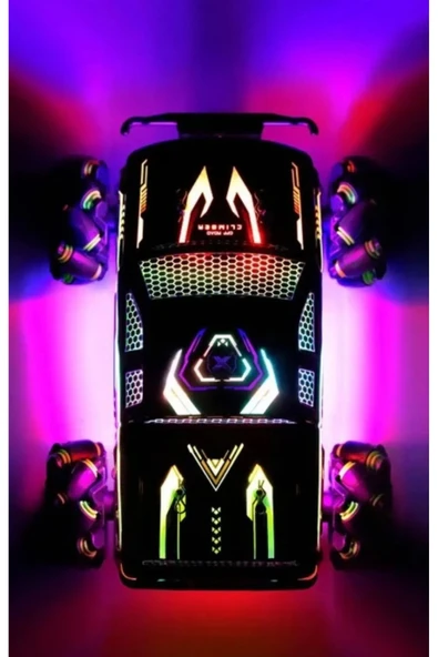 cenfa3d LED IŞIKLI 4X4 3D IŞIKLI 360 DERECE DÖNEN UZAKTAN KUMANDALI JEEP - 2