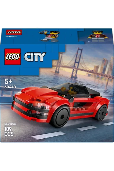 LEGO ® City Kırmızı Spor Araba 60448 - 5+ Yaratıcı Oyuncak Yapım Seti (109 Parça) - 3