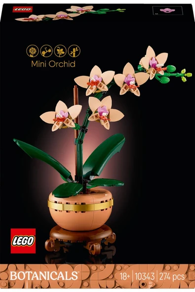 LEGO ® Botanicals Mini Orkide 10343 - 18+ Çiçek Model Yapım Seti (274 Parça) - 3