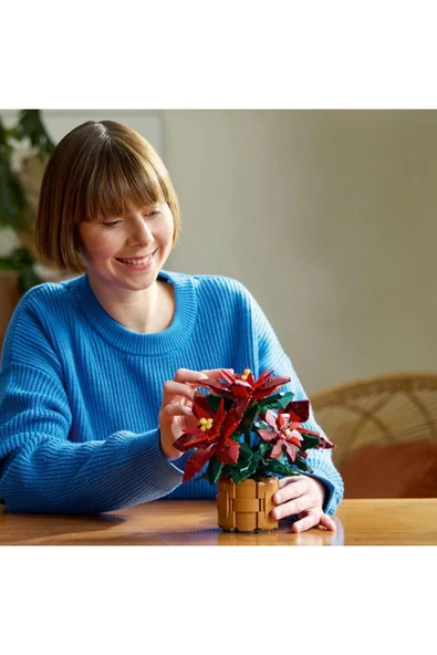 LEGO Icons Ponssetya 10370 Yetişkinler İçin Atatürk Çiçeği (Poinsettia) Yapım Seti (608 Parça) - 7