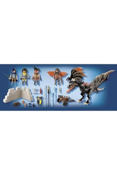 Orqinel Playmobil 70904 Novelmore Şövalyeleri Ejderha Saldırısı, Ortaçağ Kalesi ve Şövalyeler Oyuncağı, eğle - 4