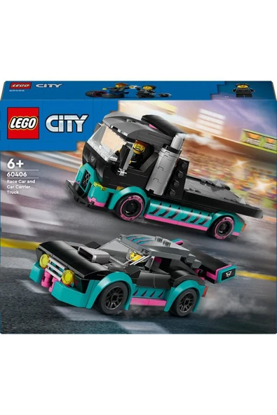 LEGO ® City Yarış Arabası ve Araba Taşıyıcı Kamyon 60406 - 6+ Yaratıcı Oyuncak Yapım Seti (328 Parça) - 3