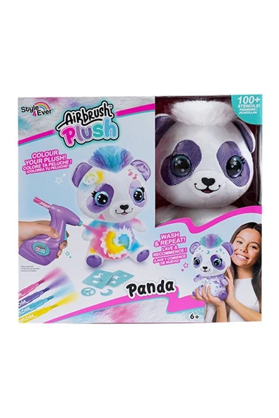 OYUNCAK STORE Airbrush Plush Panda Spreyle Peluş Boyama ve Şekillendirme Seti