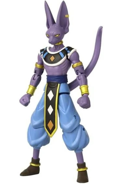 Orqinel BANDAI, Beerus - 16 cm Dragon Ball Dragon Yıldızları Poz Verilebilir Figürleri - 5