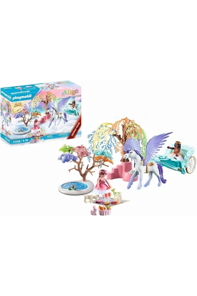 Playmobil Magic 71246 Pegasus Arabası Ile Piknik, Büyük Çocuk Taçlı, 4 Yaşından Büyük Çocuklar Için