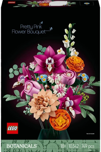 LEGO ® Botanicals Pembe Çiçek Buketi 10342 - 18+ Çiçek Model Yapım Seti (749 Parça) - 3