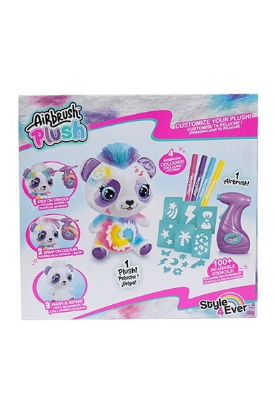 OYUNCAK STORE Airbrush Plush Panda Spreyle Peluş Boyama ve Şekillendirme Seti - 2