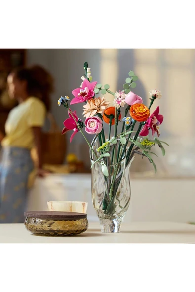 LEGO ® Botanicals Pembe Çiçek Buketi 10342 - 18+ Çiçek Model Yapım Seti (749 Parça) - 5