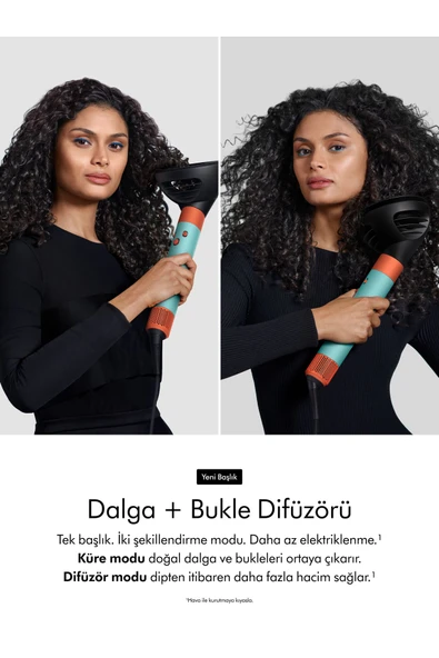 DYSON Airwrap i.d.™ saç şekillendirme ve kurutma seti Kıvırcık+Bukleli (Jasper plum) - 6