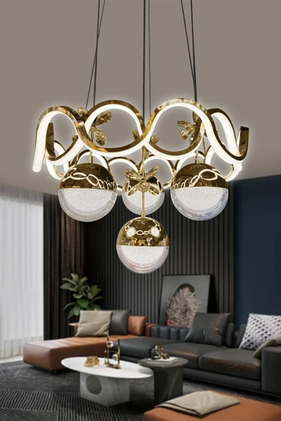 Sefa Model Küre Fanuslu Top 4 Toplu İthal Led Avize - 4
