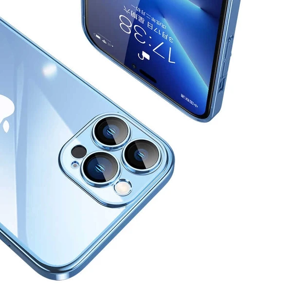 Apple iPhone 13 Pro Max Kılıf Sert PC Renkli Çerçeveli Zore Riksos Kapak - 12