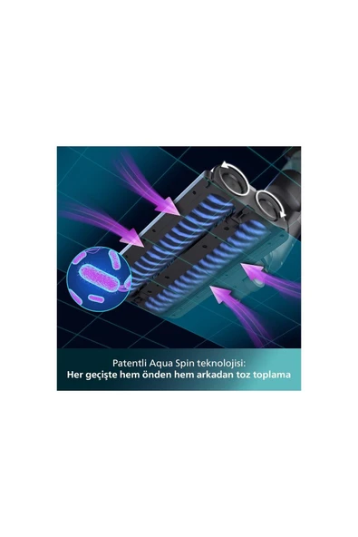Philips Aqua Trio XW9463/11 Islak Kuru Şarjlı Dikey Süpürge - 4