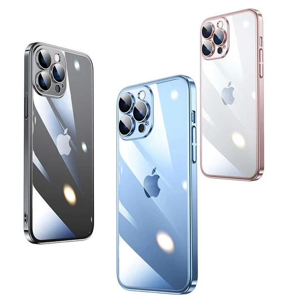 Apple iPhone 13 Pro Max Kılıf Sert PC Renkli Çerçeveli Zore Riksos Kapak - 8