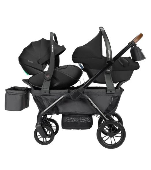Bebeconfort Helios Wagoon Tam Kapanabilen Tenteli Kompakt İkiz Bebek Arabası Mineral Graphite - 11