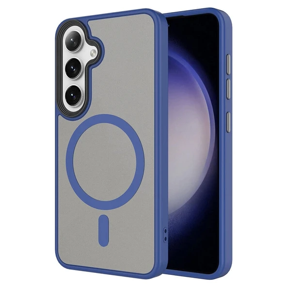 Galaxy S24 Plus Kılıf Sert PC Arka Yüzey Wireless Şarj Özellikli Zore Flet M-safe Kapak ürün görseli