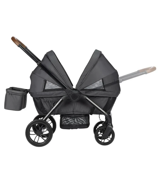 Bebeconfort Helios Wagoon Tam Kapanabilen Tenteli Kompakt İkiz Bebek Arabası Mineral Graphite - 12