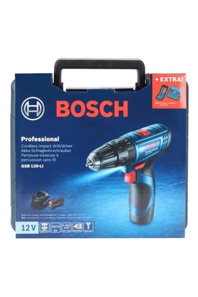 Bosch Gsb 120-lı 2 Ah Çift Akülü Darbeli Delme Vidalama - 06019g8102 - 3