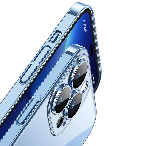 Apple iPhone 13 Pro Max Kılıf Sert PC Renkli Çerçeveli Zore Riksos Kapak - 2