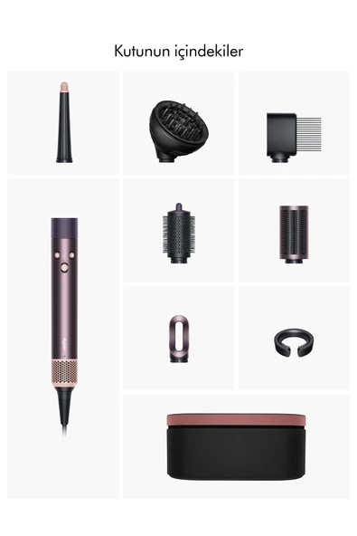 DYSON Airwrap i.d.™ saç şekillendirme ve kurutma seti Kıvırcık+Bukleli (Jasper plum) - 8
