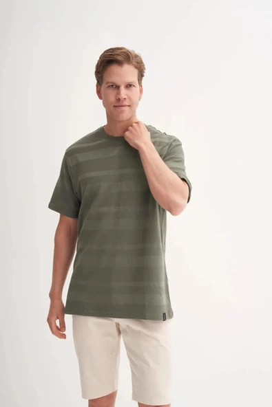 Cazador Bisiklet Yaka Regular Fit Örme Tişört 4123 ürün görseli 1