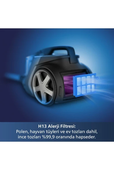 Philips Marathon Otomatik Açılma/Kapanma özellikli Led Başlıklı Sessiz Kumandalı Süpürge+Turbo Başlık - 4