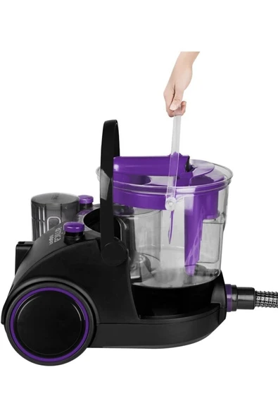 Arnica Bora 11133 Su Filtreli Süpürge, 850w, Hepa 13 Filtre, Siyah-mor - 7