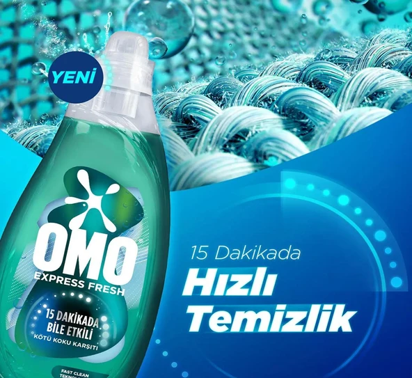 Omo Express Fresh Kötü Koku Karşıtı Beyaz Ve Renkliler Sıvı Çamaşır Deterjanı 1480 ml - 3