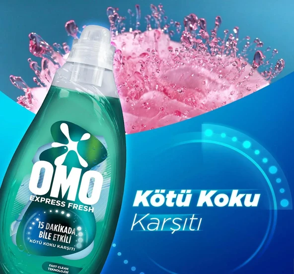 Omo Express Fresh Kötü Koku Karşıtı Beyaz Ve Renkliler Sıvı Çamaşır Deterjanı 1480 ml - 5