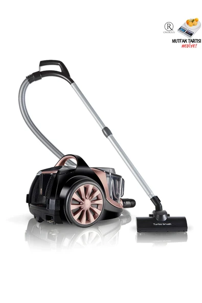 Arnica Tesla Premium Et14300 Toz Torbasız Elektrikli Süpürge Rose, Mutfak Tartısı Hediye