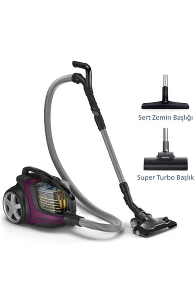 Philips KumandalıKontrol Halı ve Sert Zeminler İçin Güçlü Emiş, Kolay Kullanım ve Sessiz Çalışma Özellikleri - 6