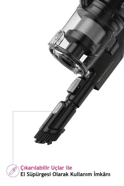 Altus Dik Şarjlı Süpürge Ergonomik Tasarım ve Güçlü Emiş ile Üstün Performans Hepa Fİltre - 8