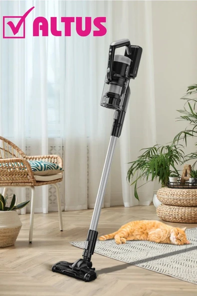 Altus Dik Şarjlı Süpürge Ergonomik Tasarım ve Güçlü Emiş ile Üstün Performans Hepa Fİltre